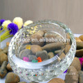 Carved Clear Round Lead Crystal Ashtray